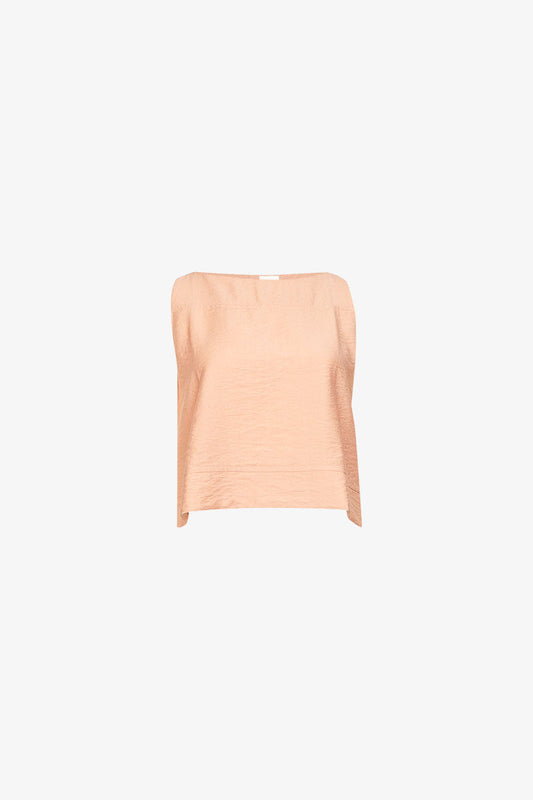 Top Bateau Lin Viscose Rose