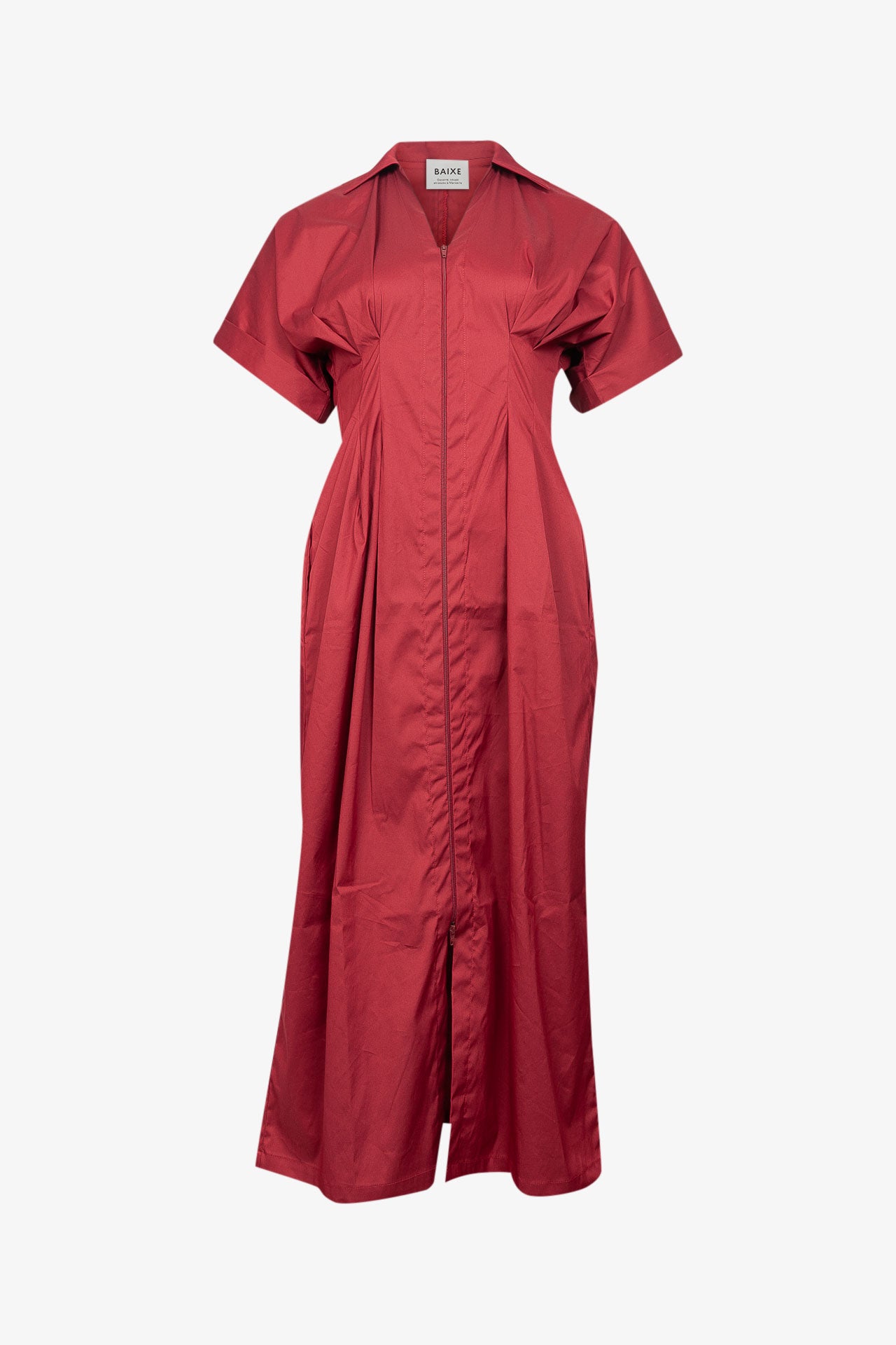 Robe Corset Zip Popeline Prune