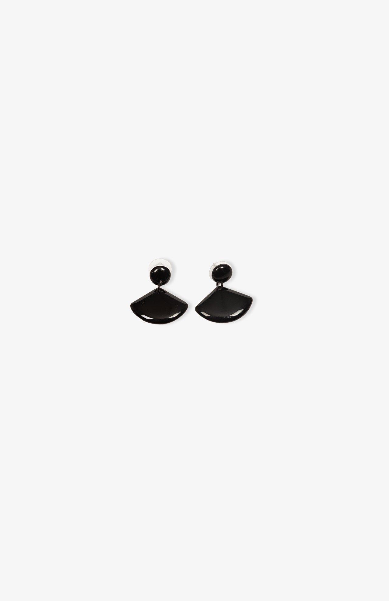 Boucles d’oreilles Petits Eventails - Noir