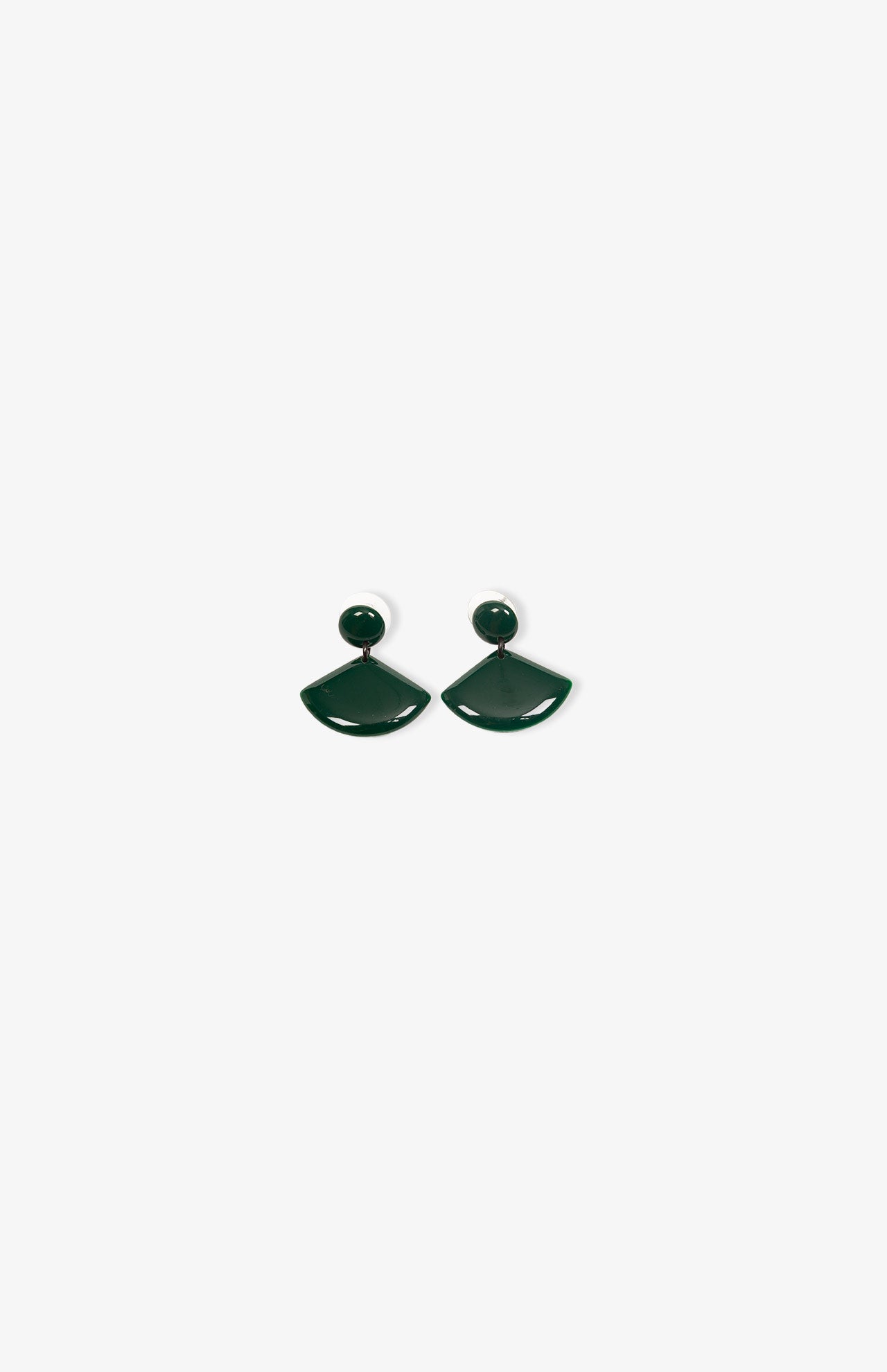 Orecchini Piccoli Ventagli - Verde cromo