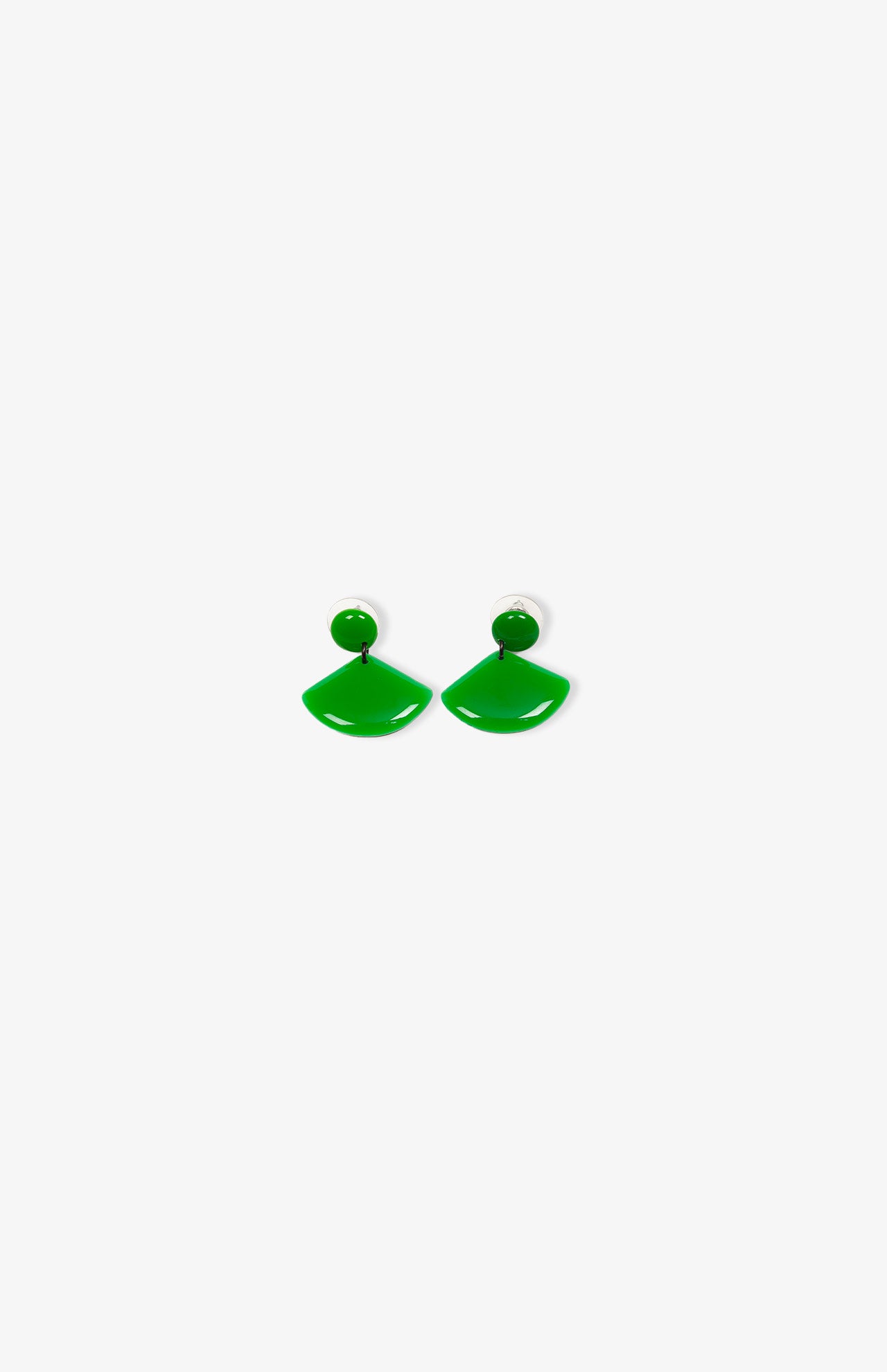 Boucles d’oreilles Petits Eventails - Vert Tropical