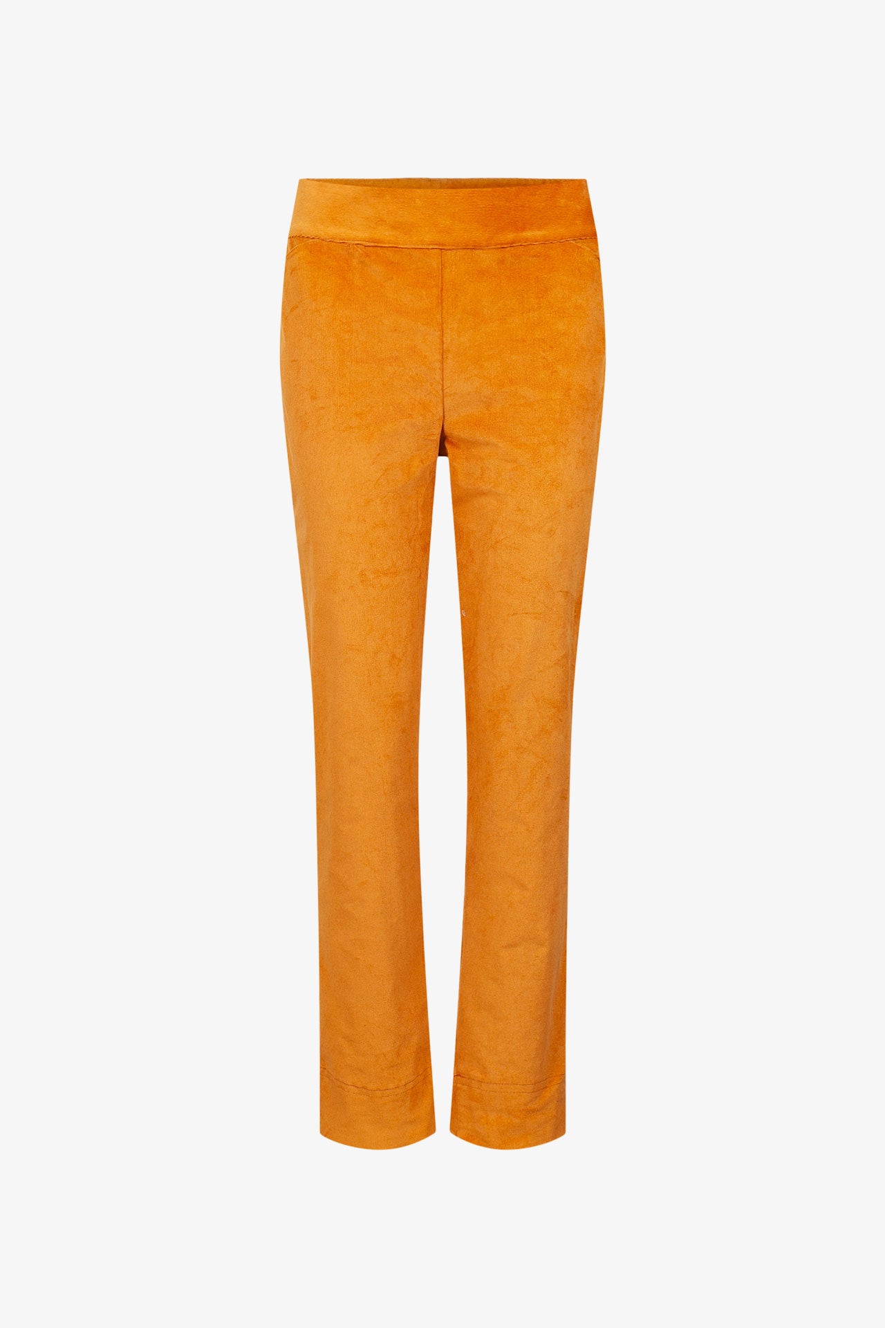 Milleraies Pumpkin Slim Velvet Trousers