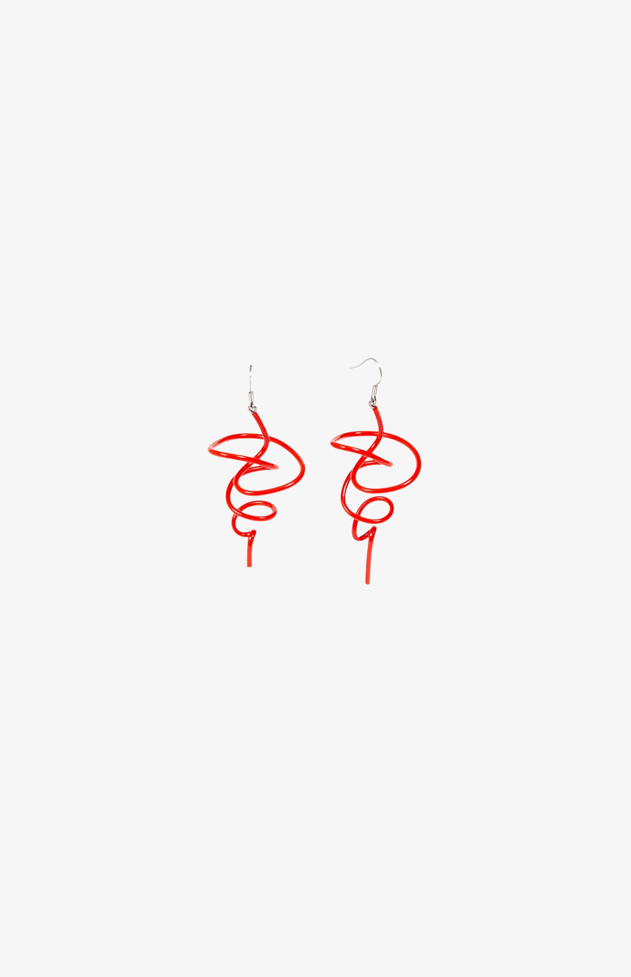 Little Zig Earrings - Shiny Red