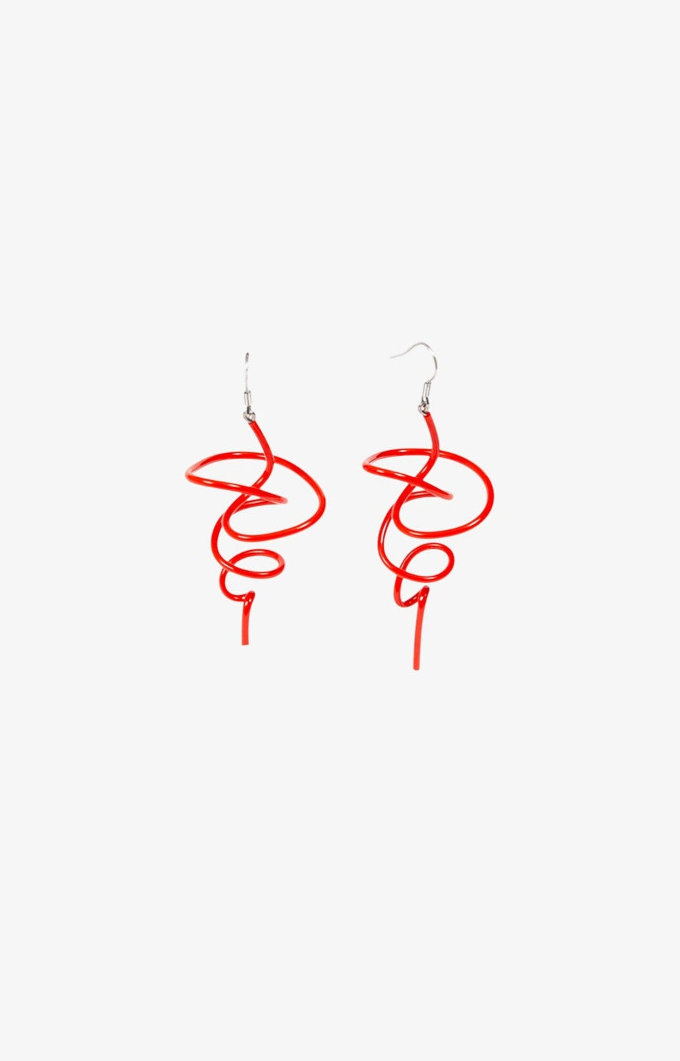 Little Zig Earrings - Shiny Red