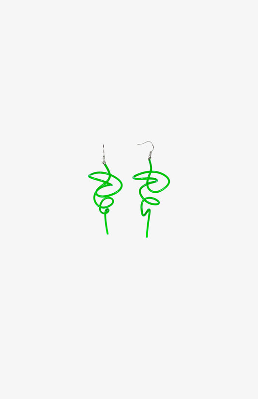 Boucles d'oreilles Little Zig - Shiny Vert Fluo