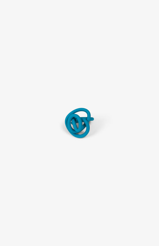 Bague Zig Mat - Bleu Petrole