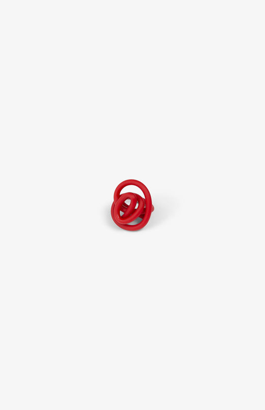 Bague Zig Mat - Rouge Foncé