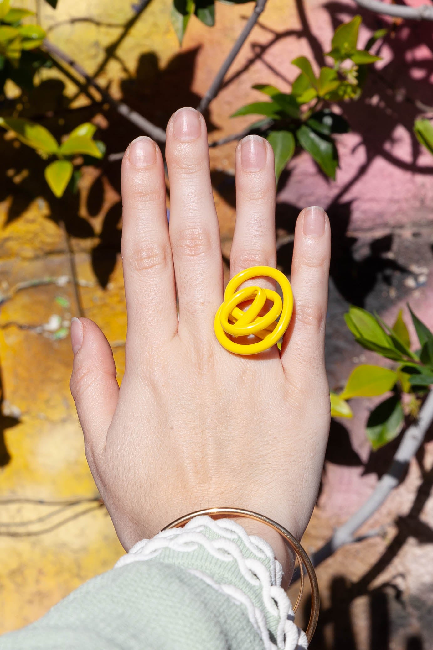 Bague Zig Shiny - Jaune