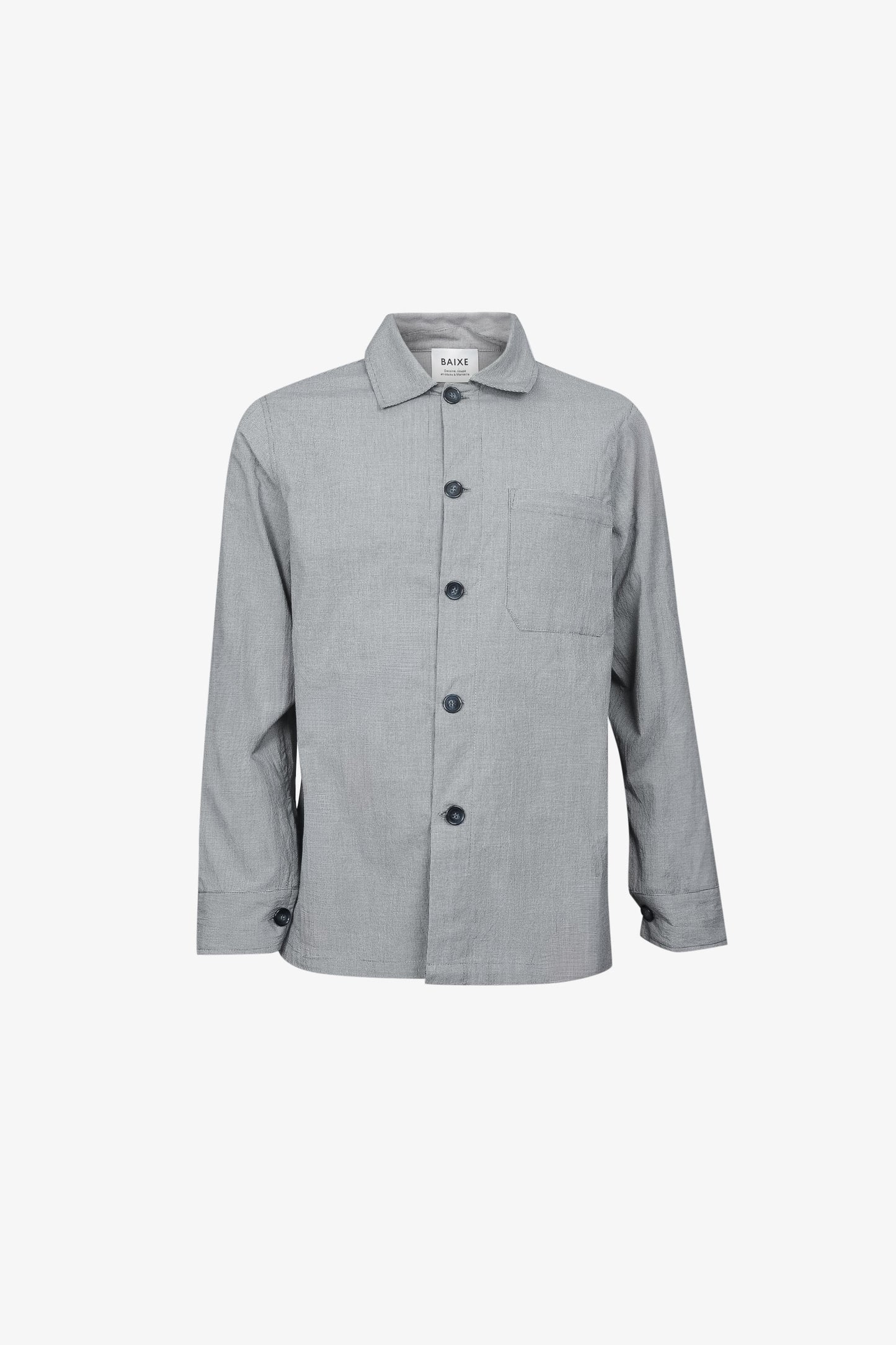 Surchemise Coton Gauffré Gris
