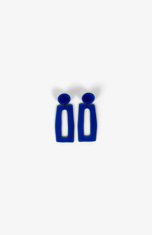Rechteckige Ohrringe - Indigo