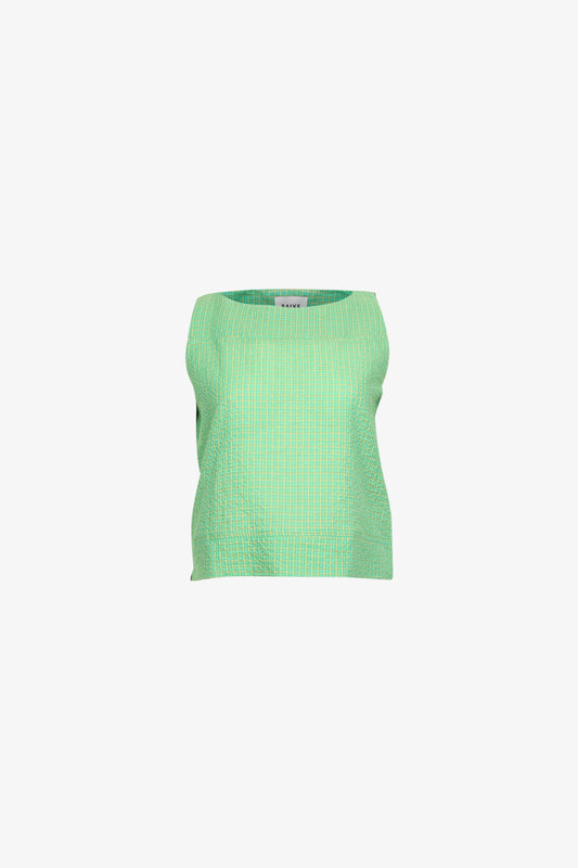 Top Bateau Carreaux Vert