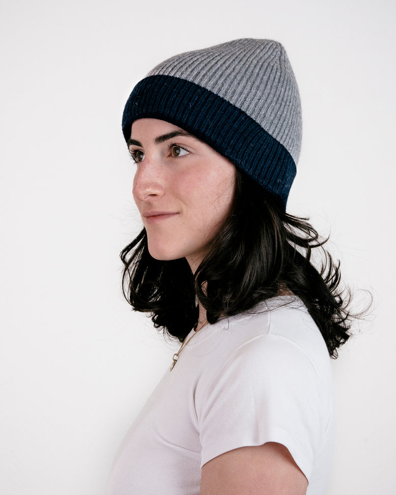 Bonnet Mailcott - Marine & gris