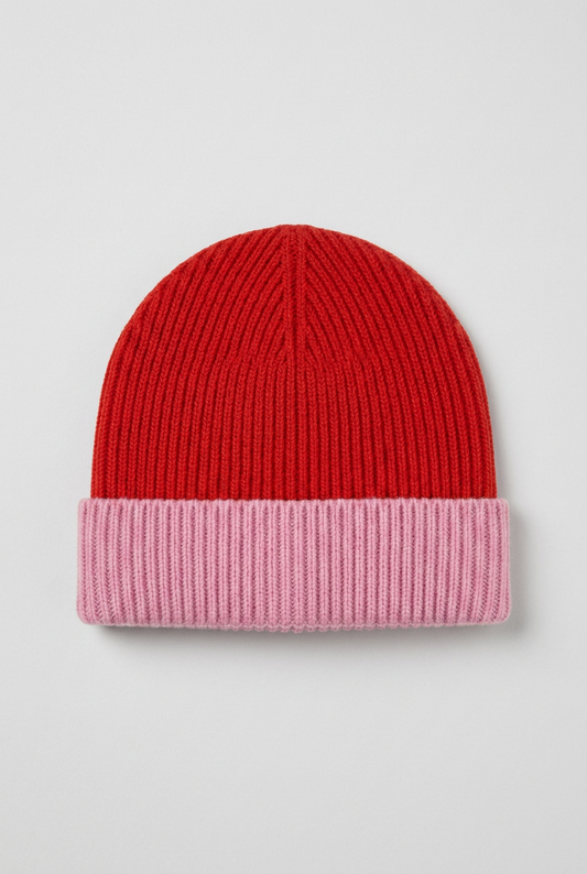 Bonnet Mailcott - Rose & rouge