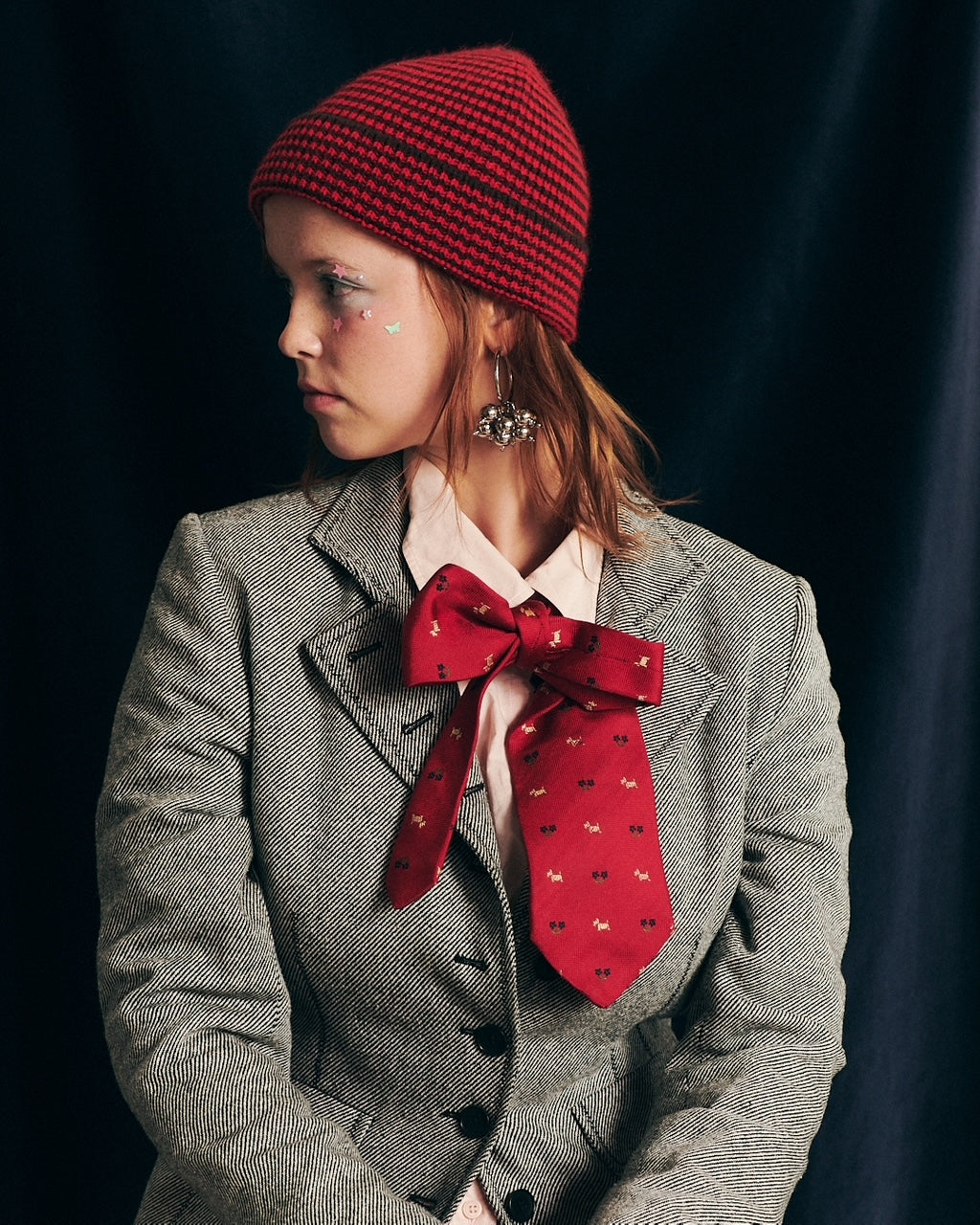 Bonnet rayé Mailcott - Rouge
