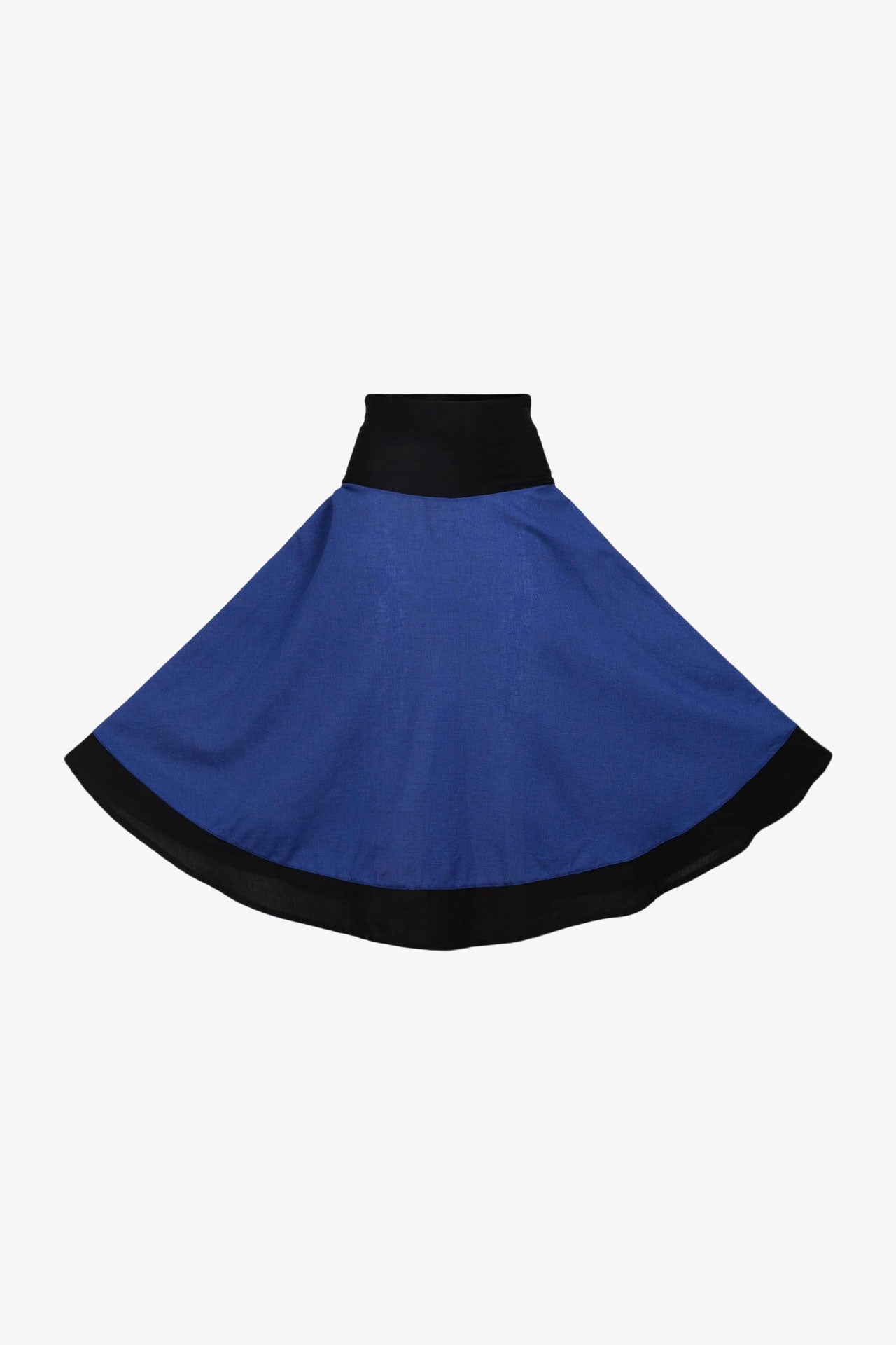 Fitted Skirt Indigo Checks Blue