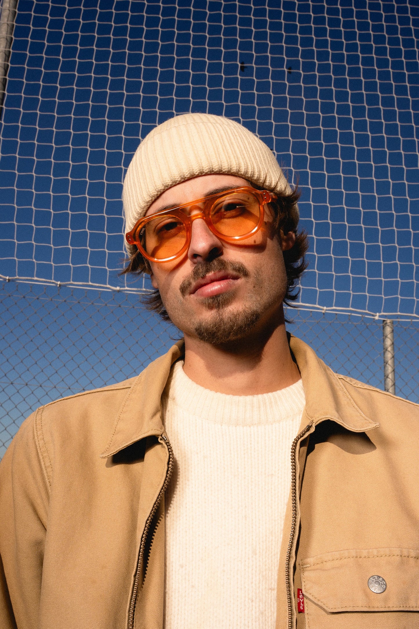 Modèle 002 - Pont et verres ronds - Orange