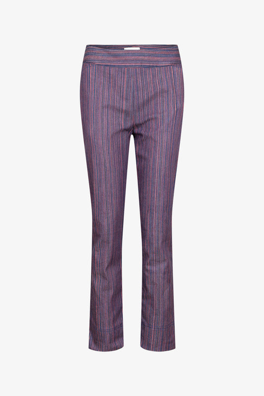 Pantalon Slim Denim Rayures