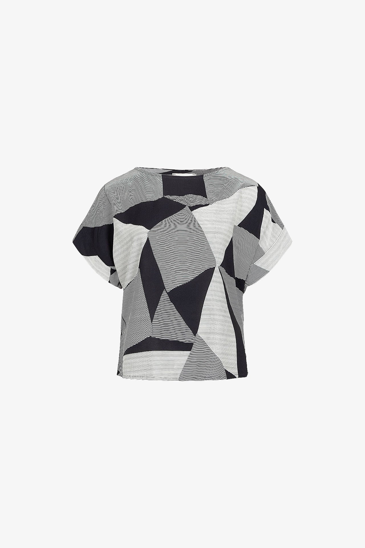 Sashiko-Top mit Reversärmeln