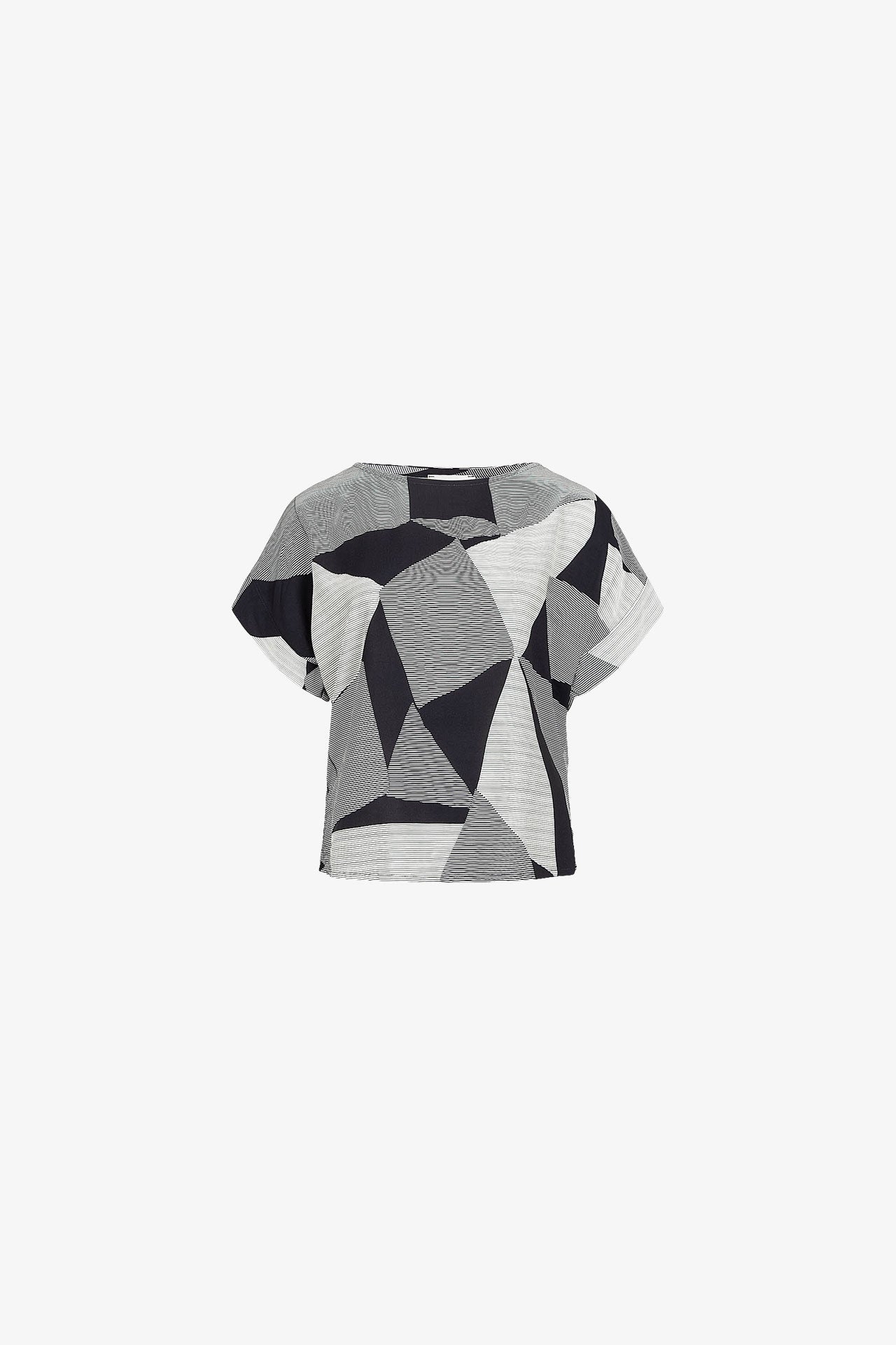 Sashiko-Top mit Reversärmeln
