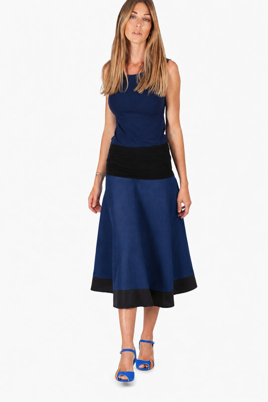 Jupe en Forme Bleu de Chine