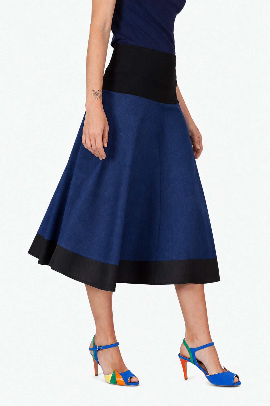 Jupe en Forme Bleu de Chine