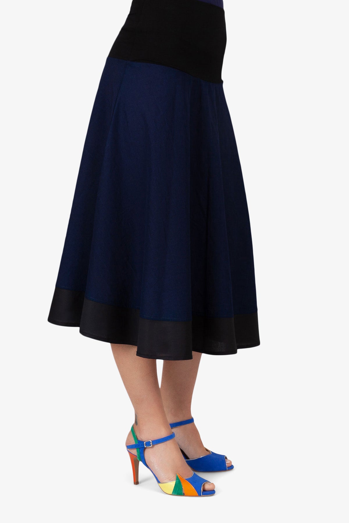 Jupe en Forme Bleu de Chine