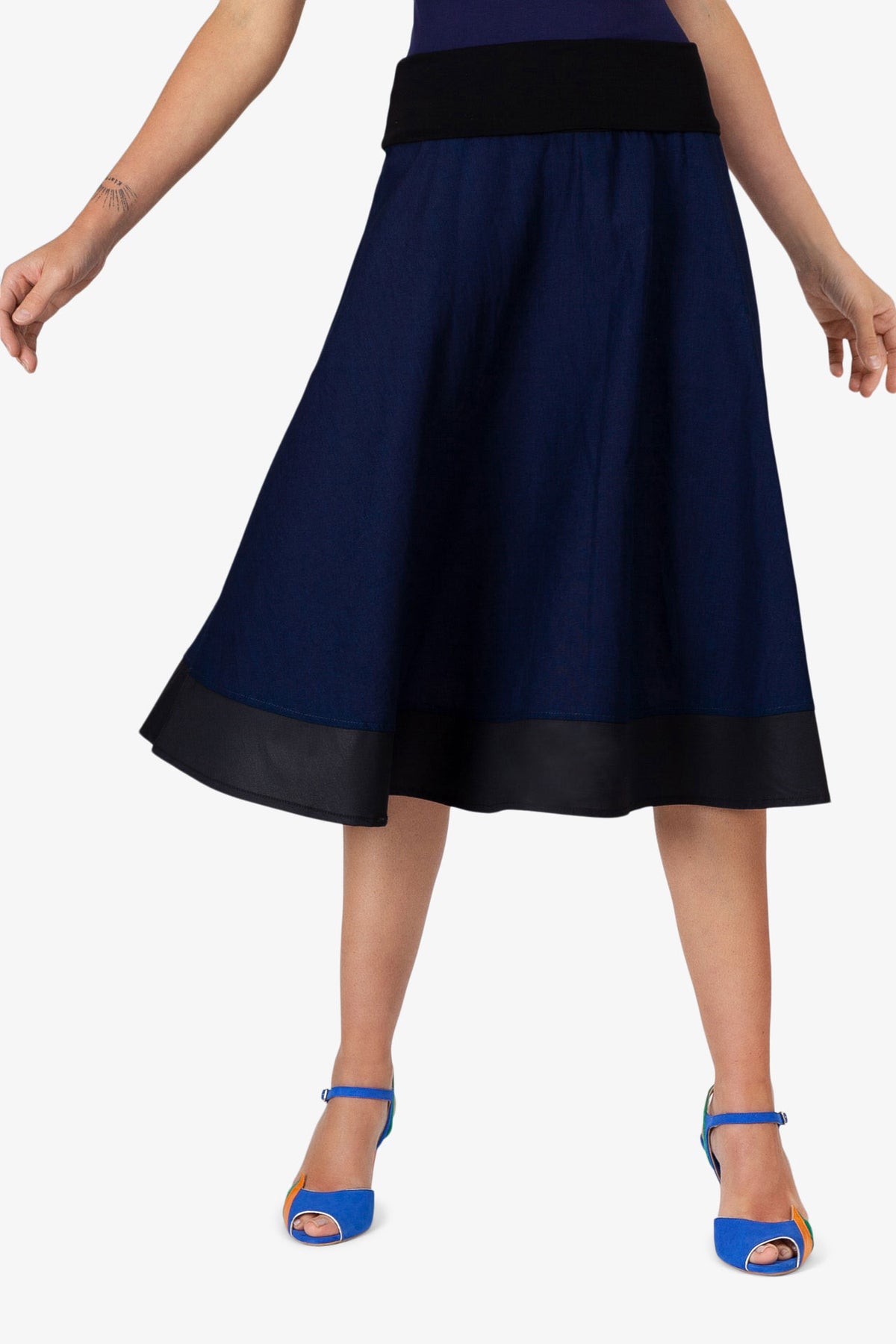 Jupe en Forme Bleu de Chine