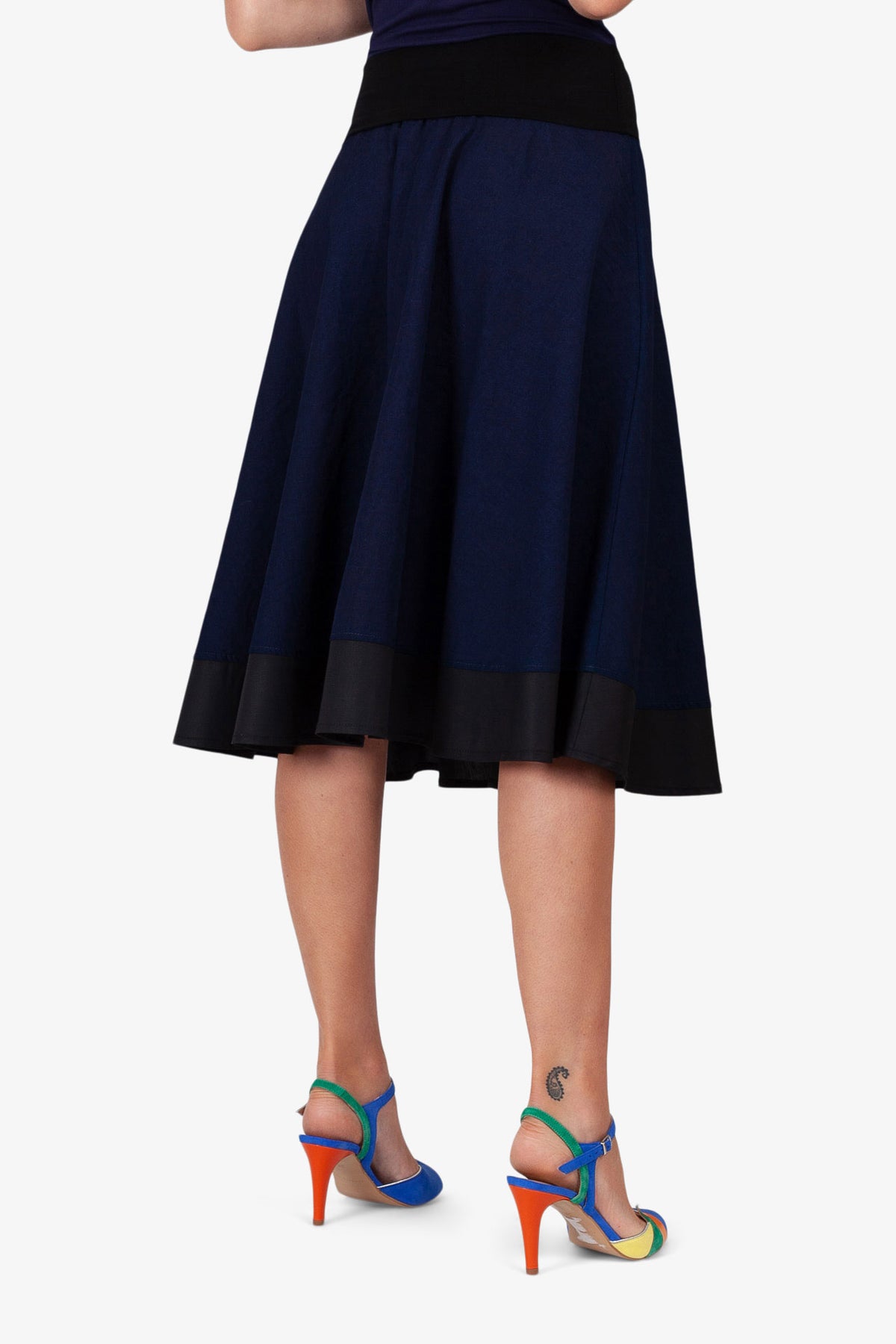Jupe en Forme Bleu de Chine