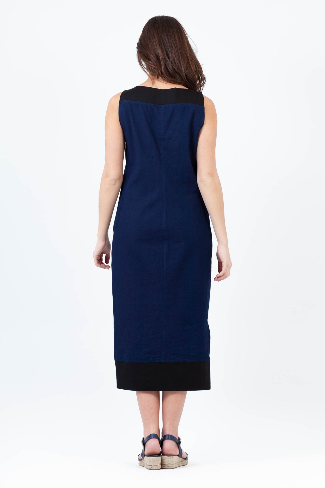 Robe Bateau Bleu de Chine et Popeline Noire