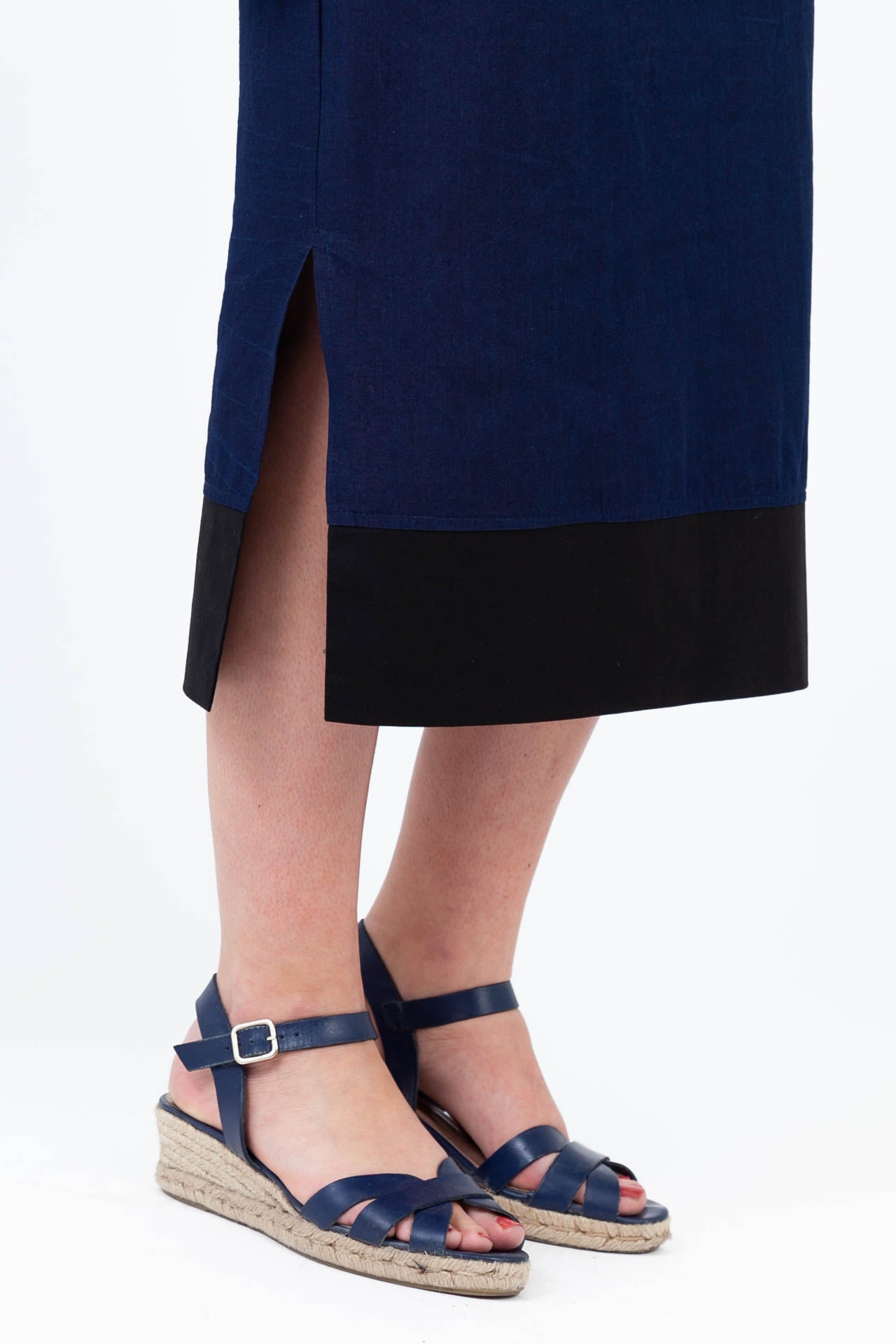 Robe Bateau Bleu de Chine et Popeline Noire