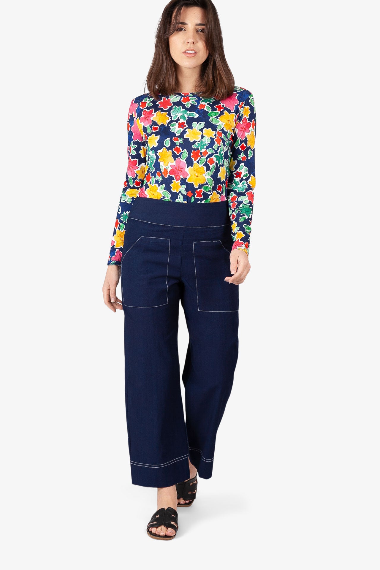 Chinesische blaue italienische Hose